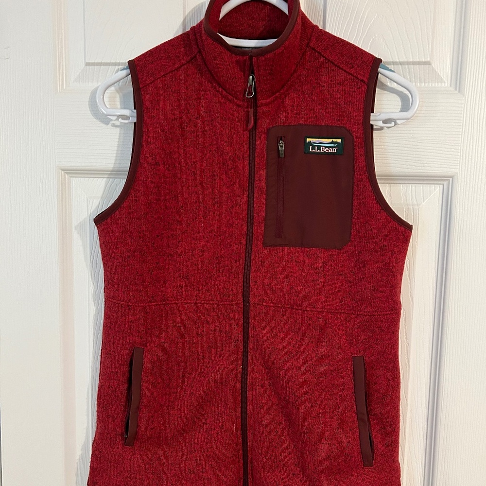 LLBean Sweater Fleece Long Vest